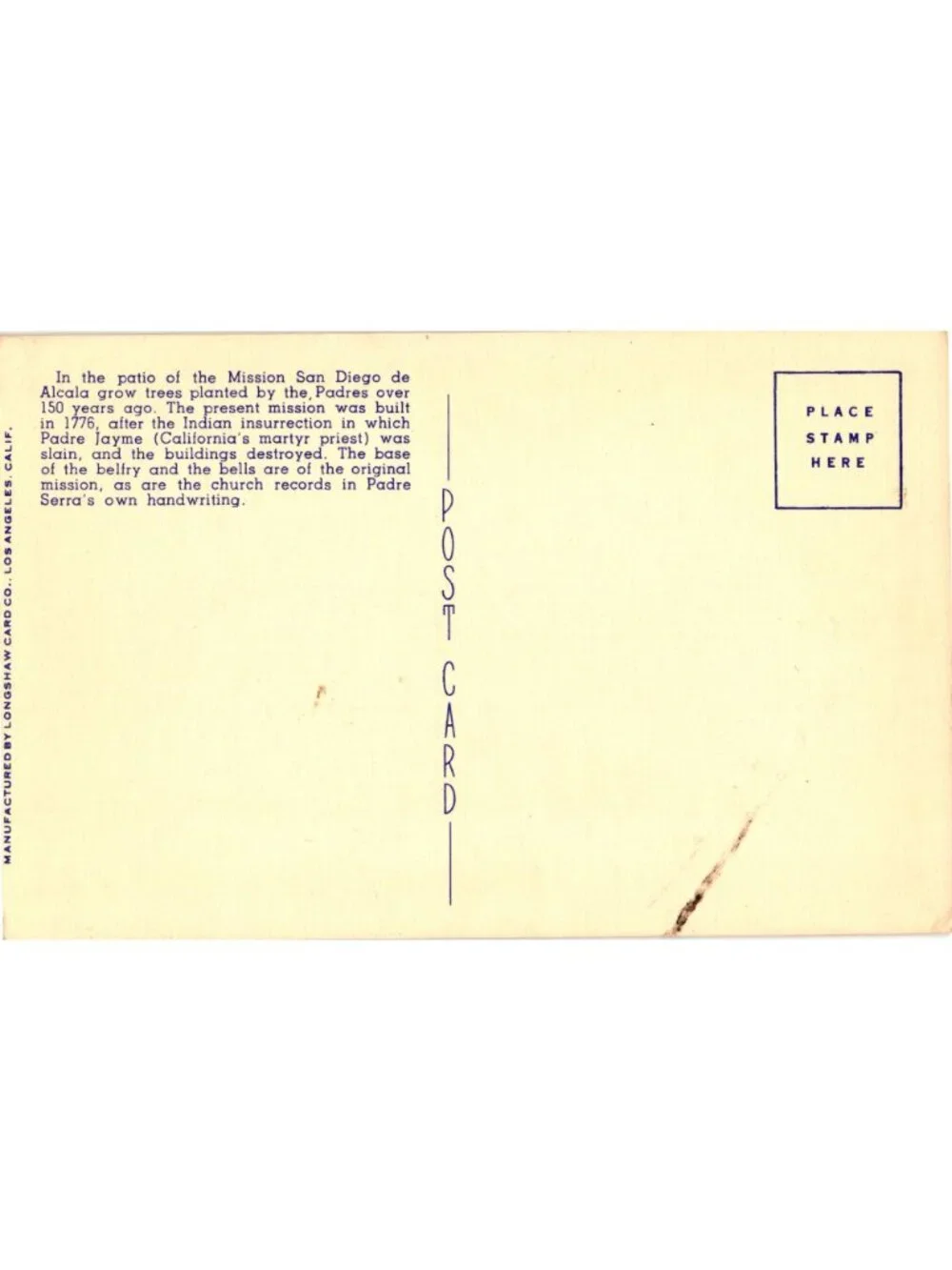 Longshaw Card Co. mission san